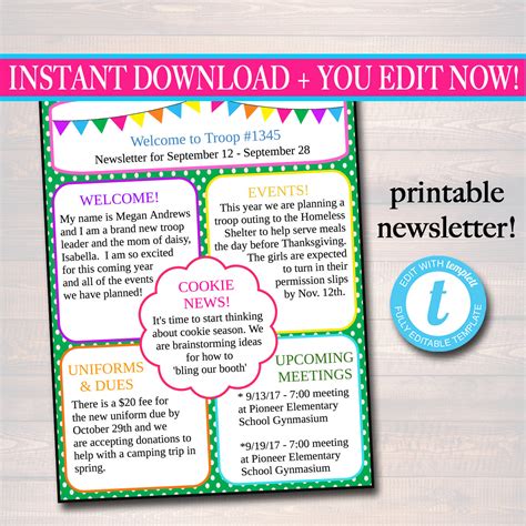 Maybe you would like to learn more about one of these? EDITABLE Newsletter Template INSTANT DOWNLOAD Teacher