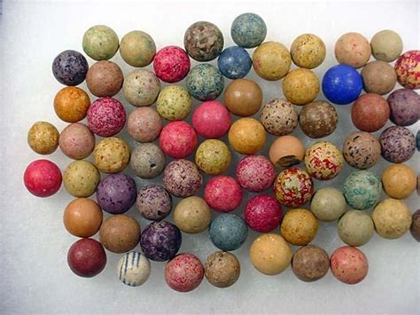 Lot Of Vintage Clay Marbles