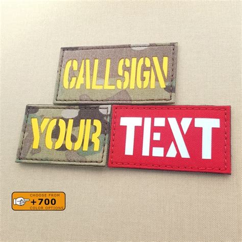 Custom X Callsign Your Own Text Lasercut Patch Etsy