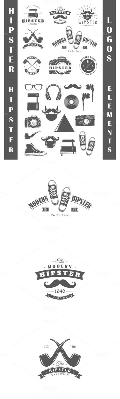 9 Hipster Logos Templates Vol2 1100 Hipster Logo Vintage Hipster