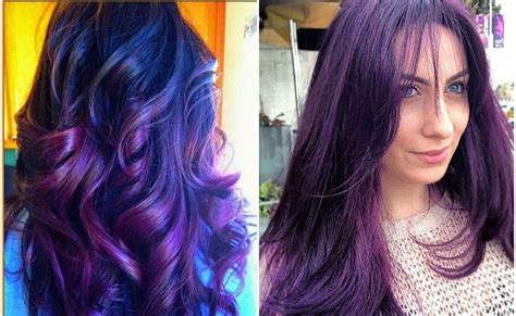 Quite a good idea for style and color. 29 HQ Photos How To Tint Black Hair Purple / How to dye ...