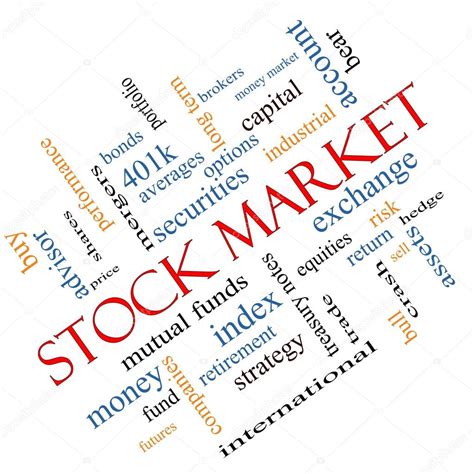 Stock Market Word Cloud Concept Angled Stock Photo By ©mybaitshop 40328571