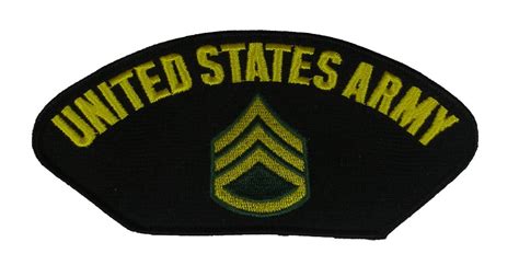 U S Army Ssg With Rank Insignia Patch Yellow And Green On Black