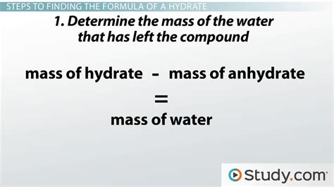 Hydrates And Anhydrates Definition Formula And Examples Lesson