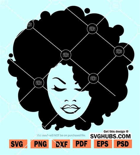 Afro Puff Black Woman Glasses Smart Queen Affirmations Svg Vinyl Cricut