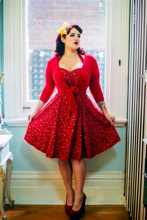 Curves To Kill Haute Spring Flings Plus Size Red Dress Vintage Dresses Rockabilly Dress