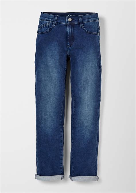 Jeans Pete Regular Fit Mid Rise Straight Leg Blau Soliver