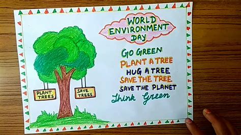 World Environment Day Poster Drawing Slogan Environment Day Poster Drawing For Compitition