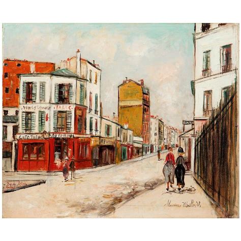 Lot Maurice Utrillo 1883 1955 Rue Du Poteau Montmartre Oil On