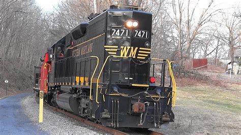 Georges Creek 7471 Pulls Western Maryland Steam Engine 1309 Long Hood