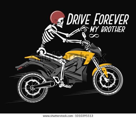 Skeleton Riding Motorcycle Vector Illustration 库存矢量图（免版税）1010395513
