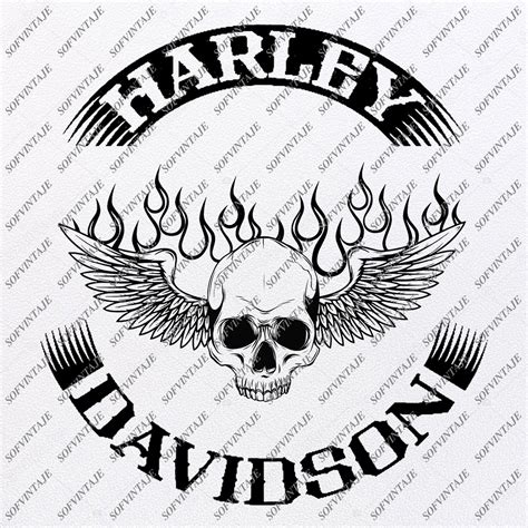 Harley Davidson Svg File Skull Harley Davidson Svg Design Clipart