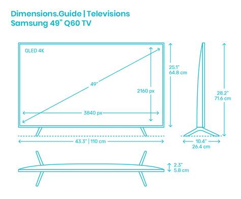 Tcl 5 Series Roku Smart Tv 65” Dimensions Drawings 54 Off
