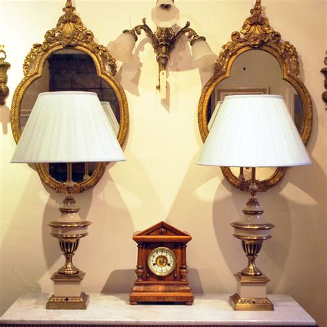 Antiques Atlas Pair Of Stiffel Table Lamps In Paint And Brass