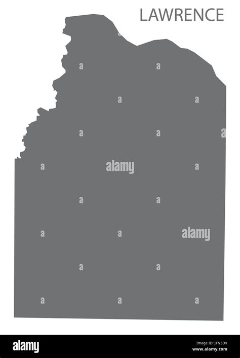 Lawrence County Map Of Alabama Usa Grey Illustration Silhouette Stock