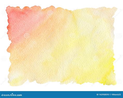 Abstract Orange Yellow Red Pastel Watercolor Textured Background On A