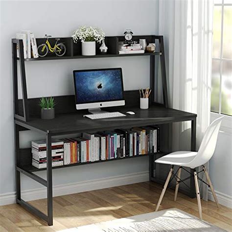 Tribesigns Computer Desk With Hutch47 Inches Home Office Desk With