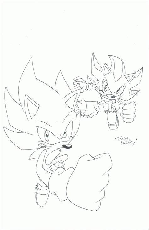 Super Sonic And Super Shadow And Super Silver Coloring Pages Coloring