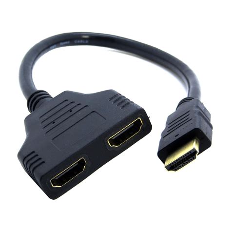 1080P Male HDMI To Dual HDMI 2 Female Y Splitter Cable Adapter for ...
