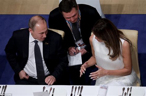 Melania Trump Sits Beside Putin At G20 Banquet Daily Mail Online
