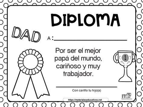Diplomas Día Del Padre Modelo 14 Editable En Ppt Materiales Educativos