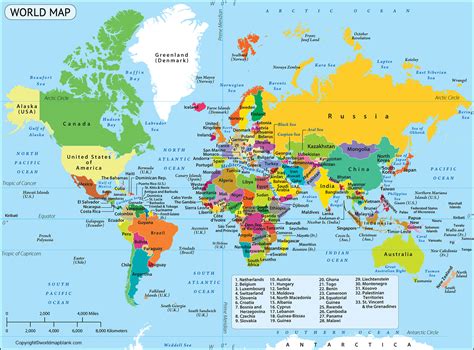 Labeled Map Of The World Map Of The World Labeled Free