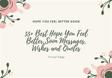 55 Best Hope You Feel Better Soon Messages Wishes And Quotes Riset