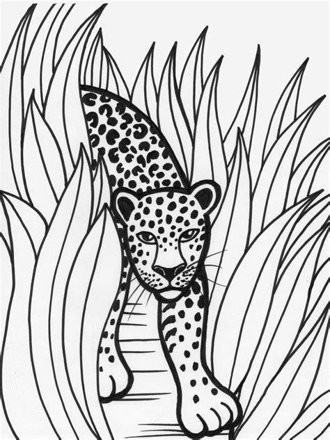 Desene De Colorat Cu Fete Cute Leopard Planse De Colorat Si