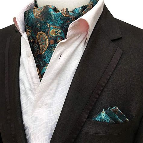 Ylqc Mens Fashion Classic Cravat Paisley Floral Jacquard Woven Self Tie