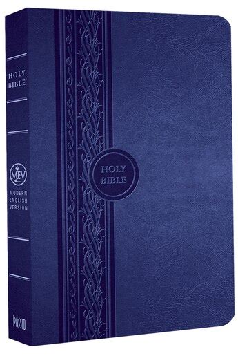 Mev Bible Thinline Reference Blue Modern English Version Book By
