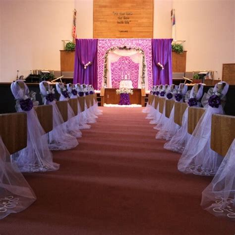 Purple Pew Bows Chair Bows Elegant Wedding Bows Pew Church Etsy