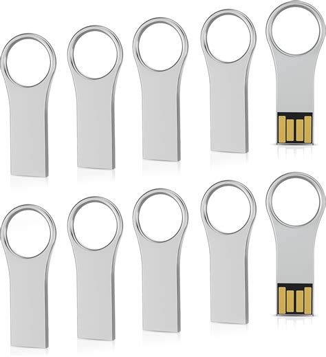 raoyi 10 pack 2gb metal key shape usb flash drive usb 2 0 memory stick thumb drives
