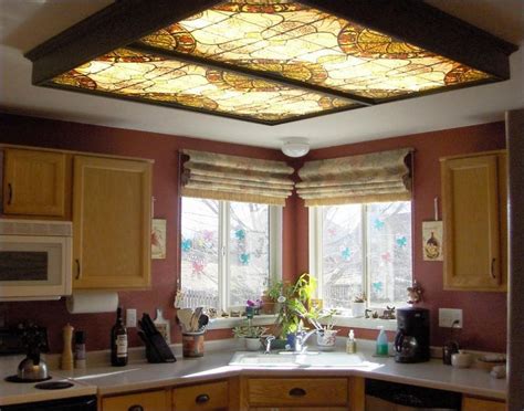 Kitchen Fluorescent Light Fixtures Decorative Image To U