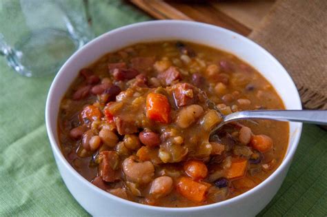 Easy 16 Beans And Ham Soup Recipe Caribbean Green Living