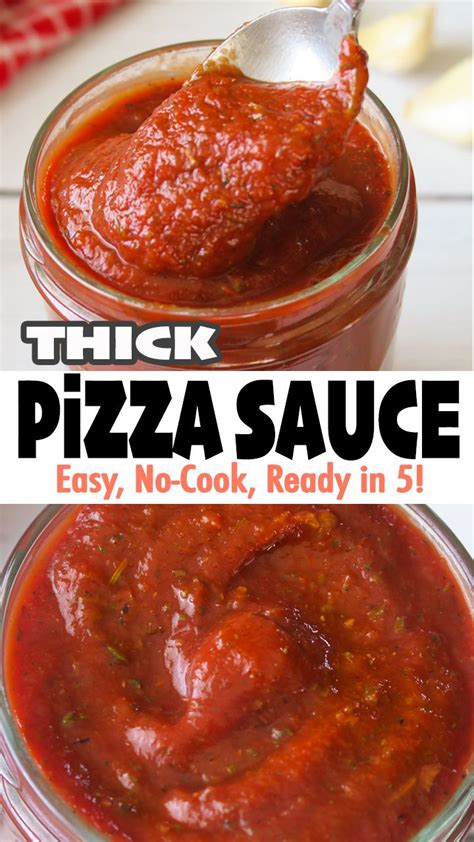 this easy and thick no cook pizza sauce takes less than 5 minutes to make it s made with just a