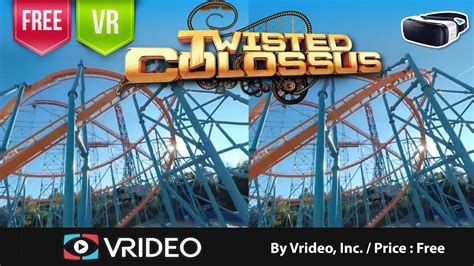 Vr Roller Coaster 3d Sbs Vrideo Twisted Lr Six Flags Twisted Colossus Youtube