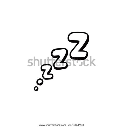Sleep Zzzz Doodle Symbol Set Sleepy Stock Vector Royalty Free