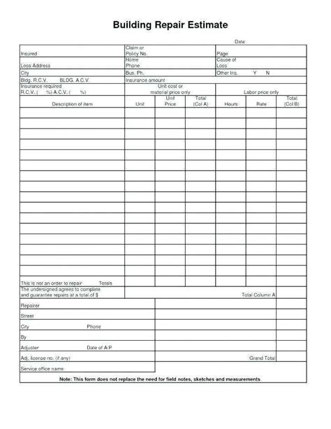 13 The Best Job Card Template Mechanic Layouts By Job Card Template