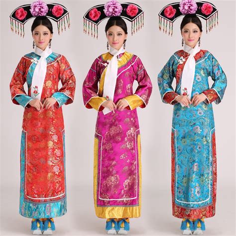 New Women Qing Dynasty Dance Costume Chinese Folk Costume Femal