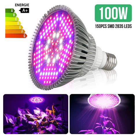 100w E27 Led Grow Light Bulb Plant Lights Full Spectrum For Indoor