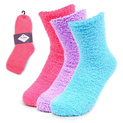 Nollia Assorted Warm And Fuzzy Winter Socks For Women Soft And Stretchy Plush Crew Cozy Socks 3
