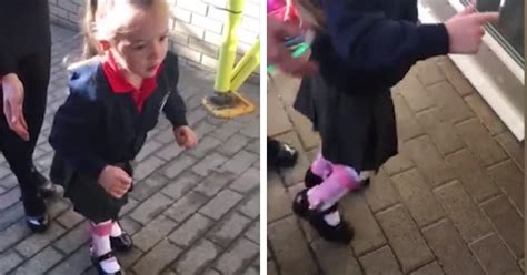 On Her First Day Of School Girl With Cerebral Palsy Takes Her First