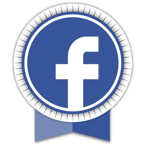Facebook Icon Round Ribbon Social Iconset S Icons