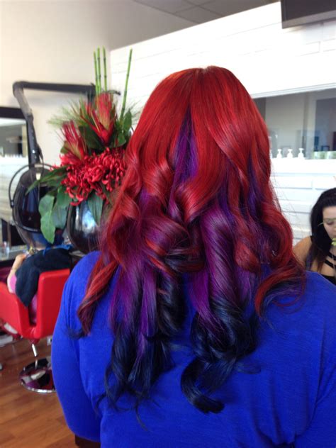 Pin By Sally Sparks Cousins On Rainbow Hair Dyed Red Hair Red Hair