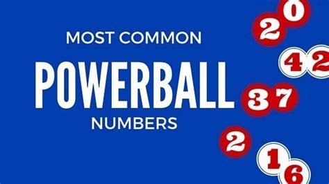 Most Common Powerball Numbers Powerball Lucky Numbers