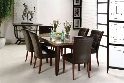 These dining room sets come in a variety of finished and sizes to suit any home, whether you are looking our dining sets also give you comfort and durability in a big choice of styles. Montibello Dining Table + 6 Chairs at Gardner-White
