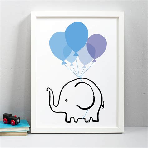 Personalised Flying Elephant Print By Karin Åkesson Design