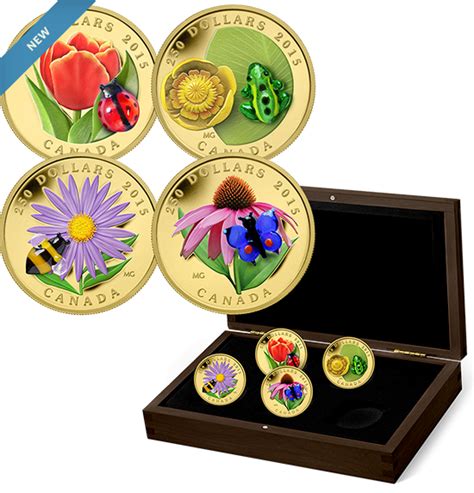 Flora And Fauna Gold Coin Set Gold And Silver Coins Pure Products