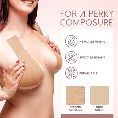 Boob Tape Skin Color Diy Lift Boob Job Push Up Breast Kinesiology