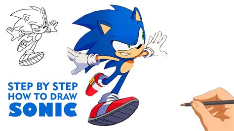 Sonic Running How To Draw Sonic The Hedgehog 2021 Step By Step